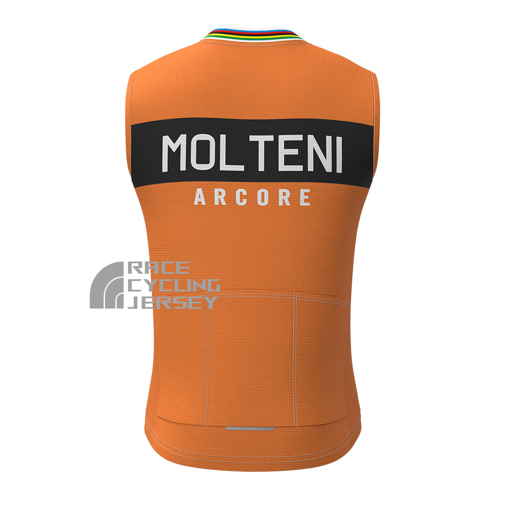 Orange MOLTENI Fleece Sleeveless Cycling Jersey