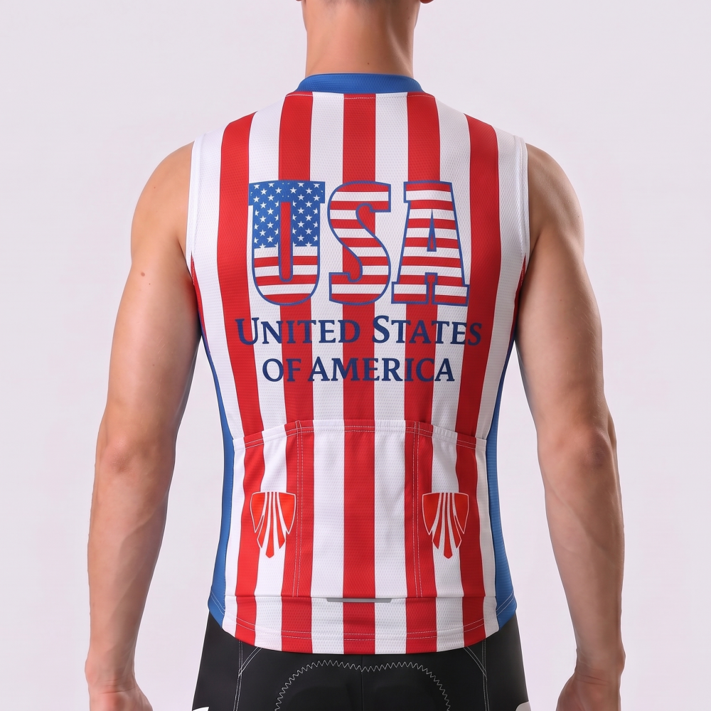 UNITED STATE OF AMERICA Sleeveless Cycling Jersey