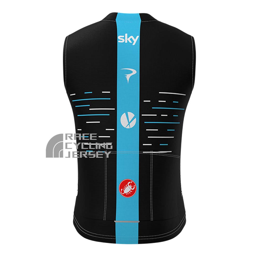2017 Sky Castelli Fleece Sleeveless Cycling Jersey