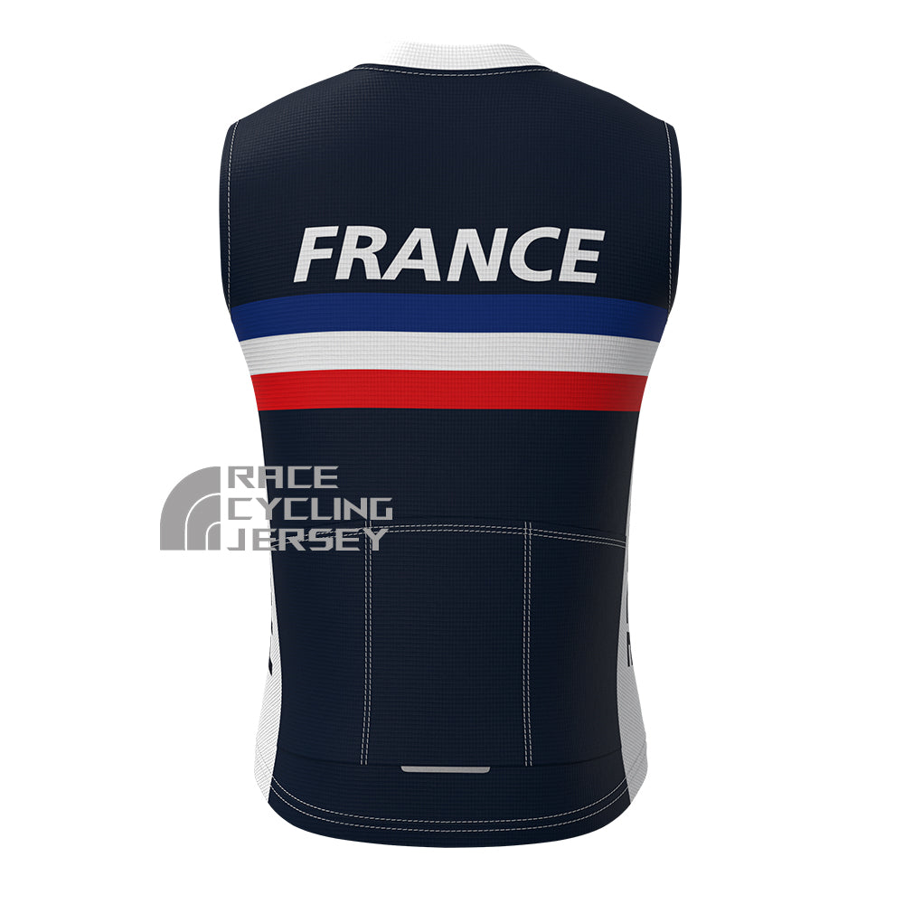 2022 France Fleece Sleeveless Cycling Jersey