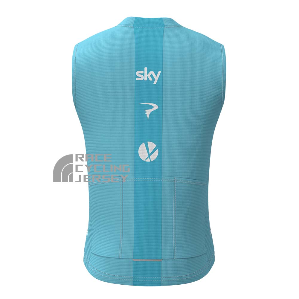 2015 Sky Rapha Fleece Sleeveless Cycling Jersey