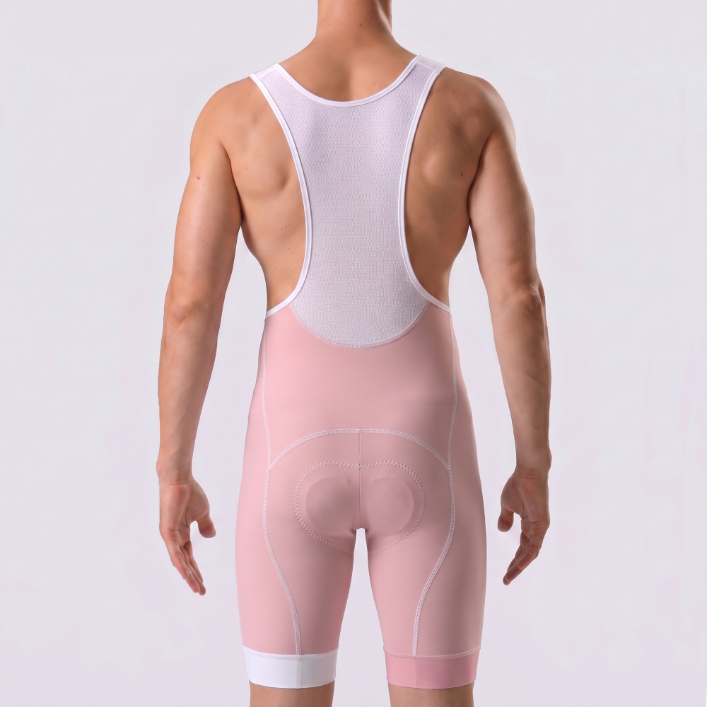 Macaron Pink Bib Cycling Shorts