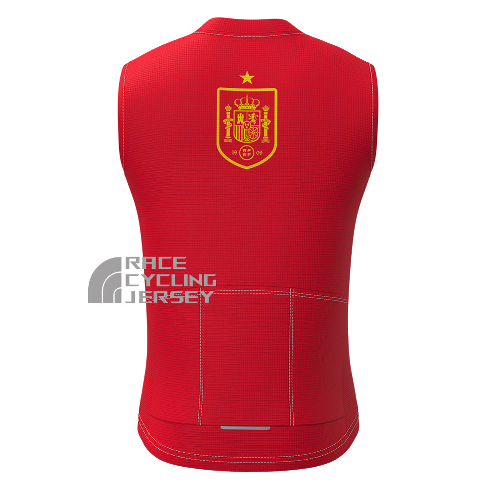 Spain Fleece Sleeveless Cycling Jersey
