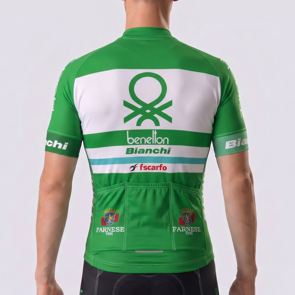 Benetton Bianchi Short Sleeves Cycling Jersey