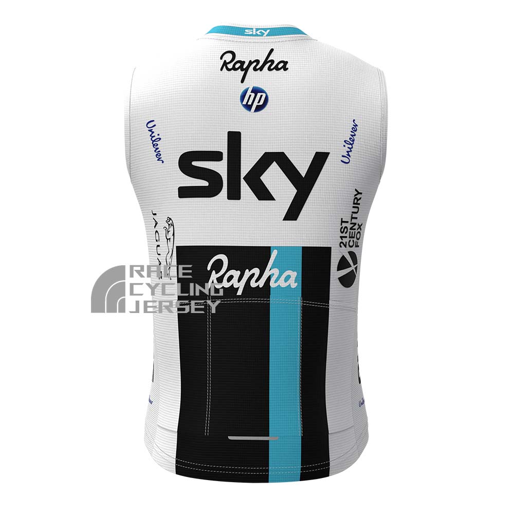 Sky Rapha Fleece Sleeveless Cycling Jersey