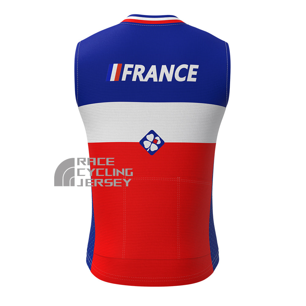 France FDJ Fleece Sleeveless Cycling Jersey