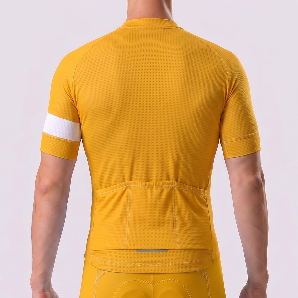 Orange Short Sleeves Cycling Jersey