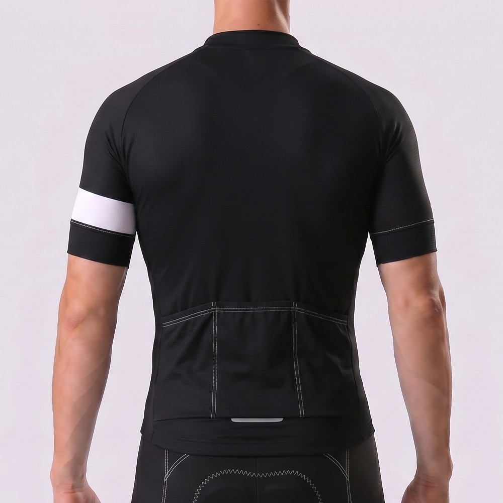 Black Short Sleeves Cycling Jersey