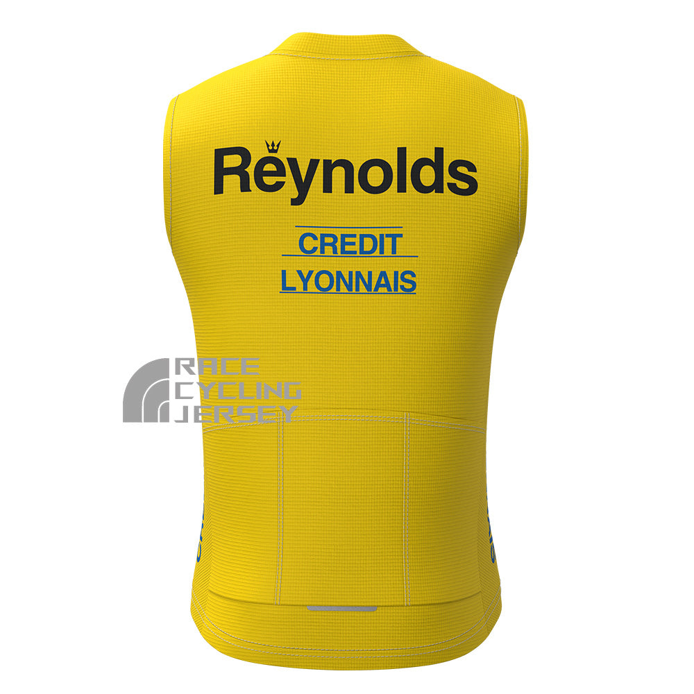 1988 Reynolds Yellow Fleece Sleeveless Cycling Jersey
