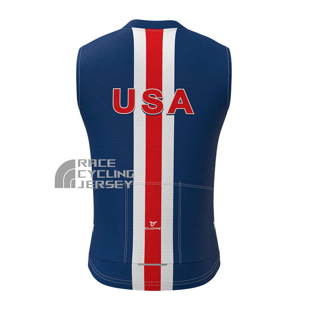 USA Fleece Sleeveless Cycling Jersey