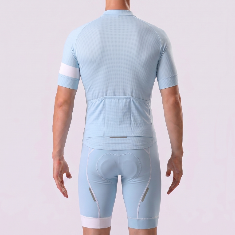 Baby Blue Short Sleeves Cycling Kits