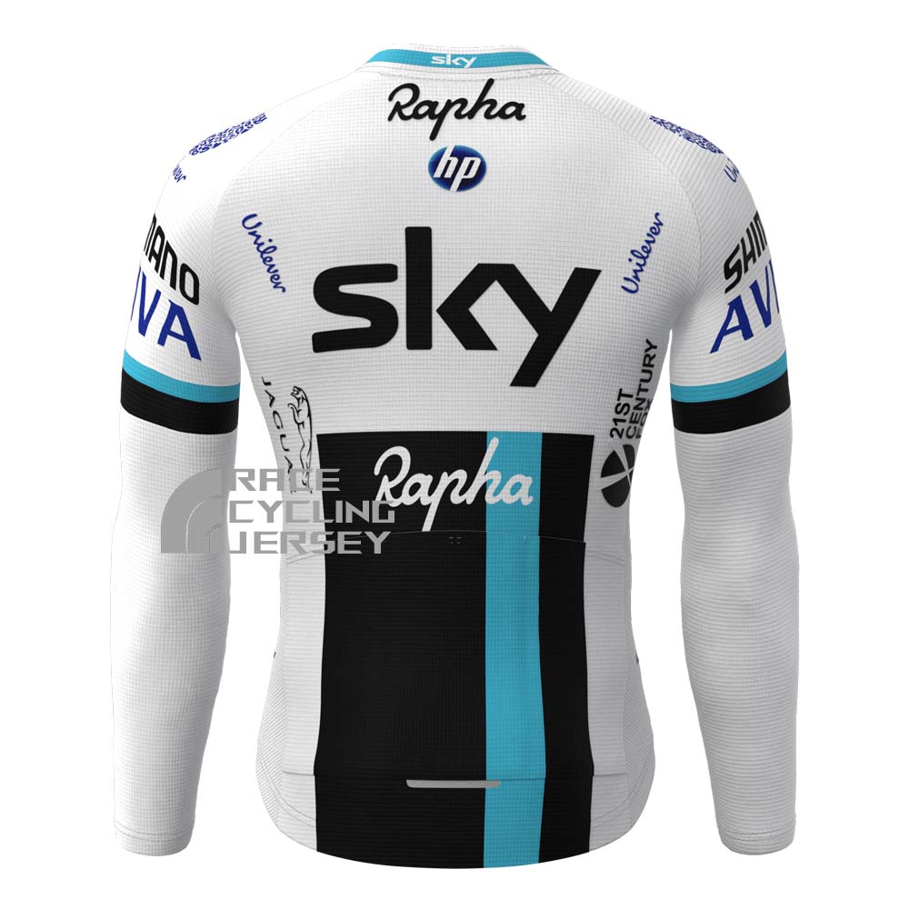 Sky Rapha Fleece Long Cycling Jersey