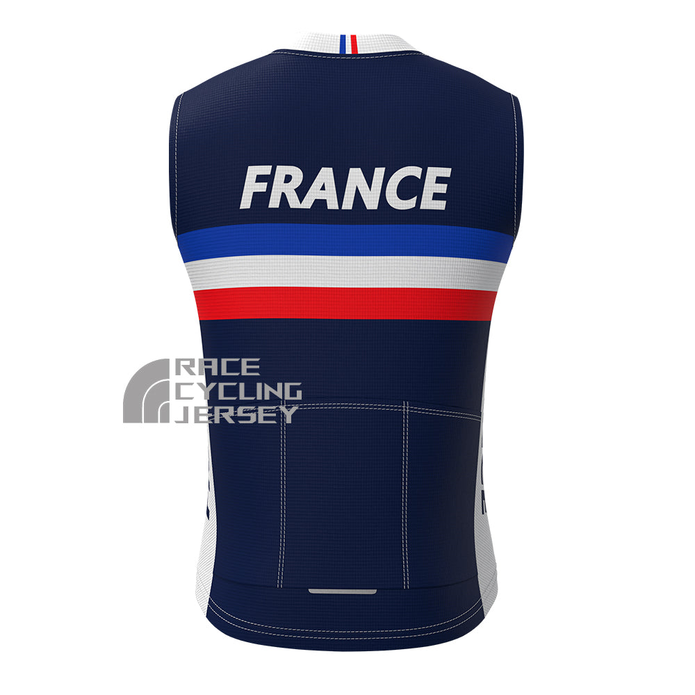 2016 France Fleece Sleeveless Cycling Jersey