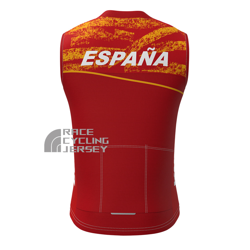 ESPANA Red Fleece Sleeveless Cycling Jersey