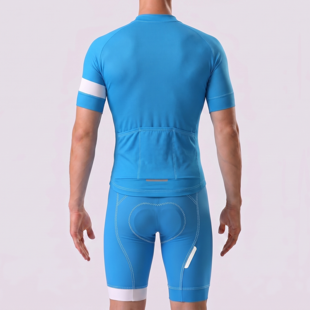 Macaron Blue Short Sleeves Cycling Kits