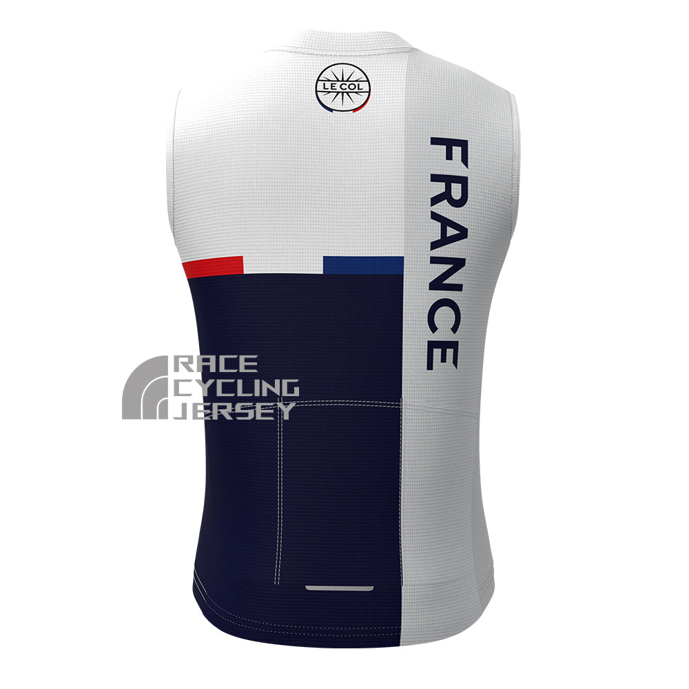 France LE COL Fleece Sleeveless Cycling Jersey