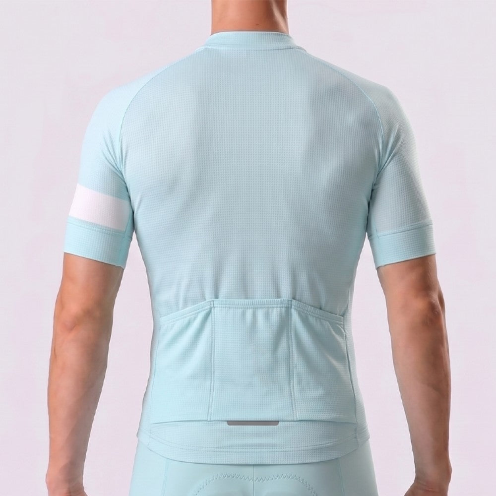 Glacier Blue Short Sleeves Cycling Jersey