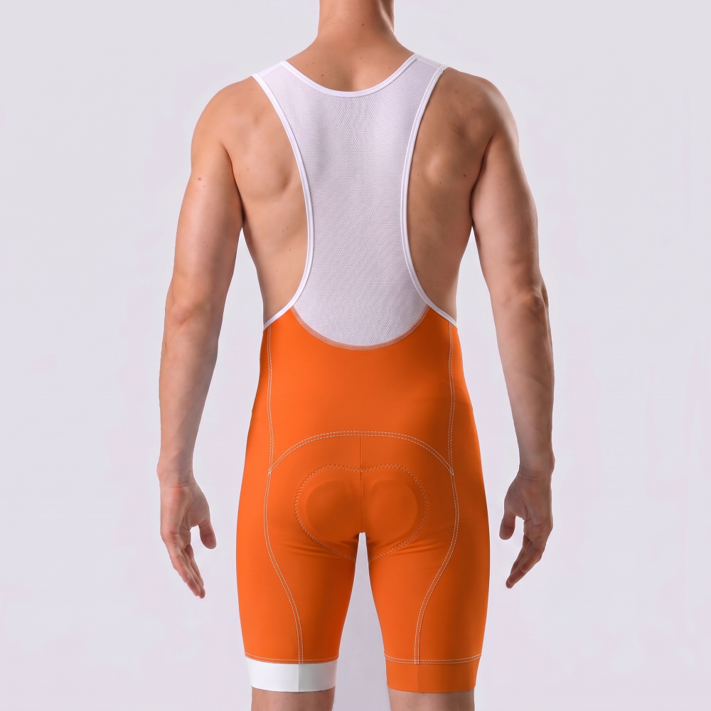 Macarons Orange Bib Cycling Shorts