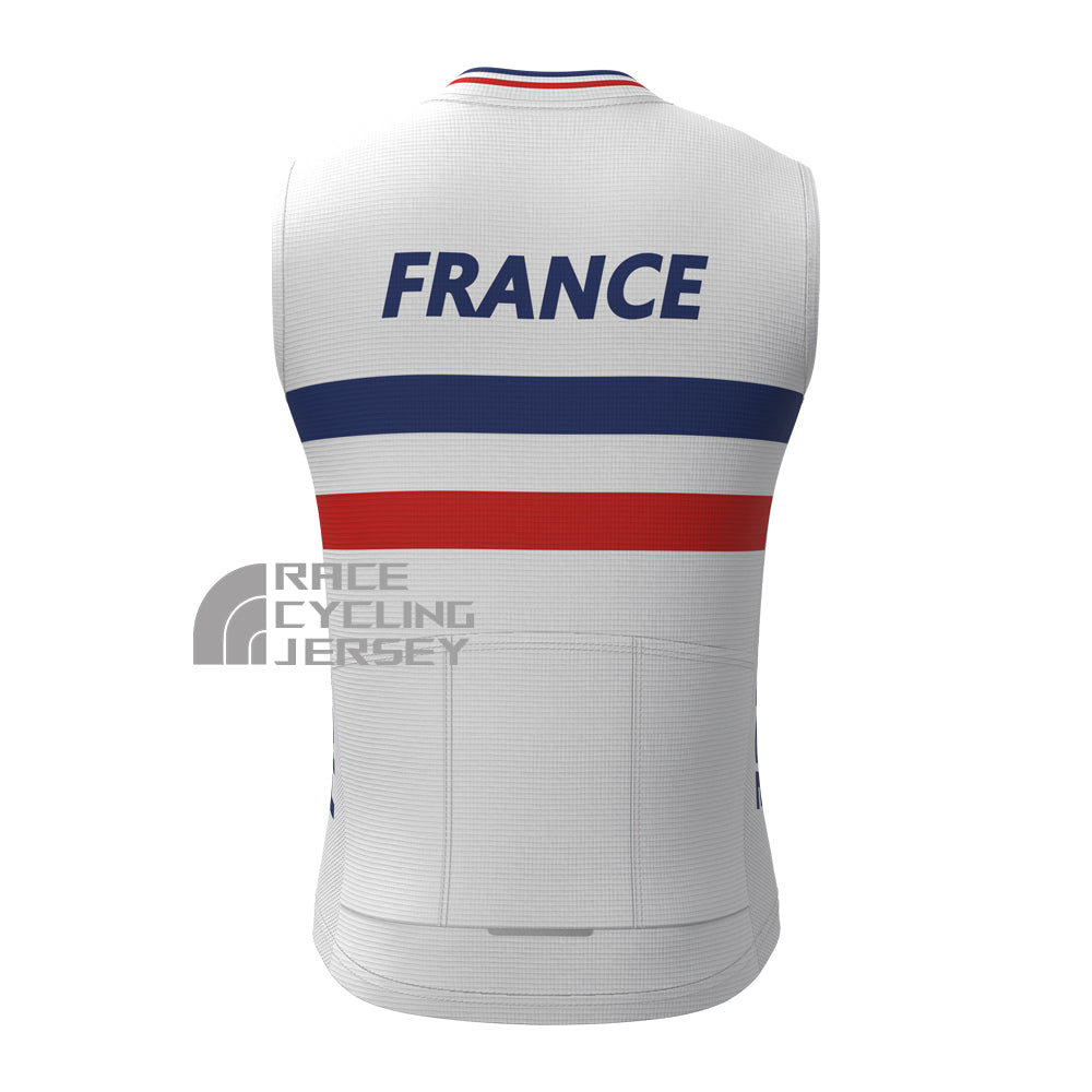France ALE Fleece Sleeveless Cycling Jersey