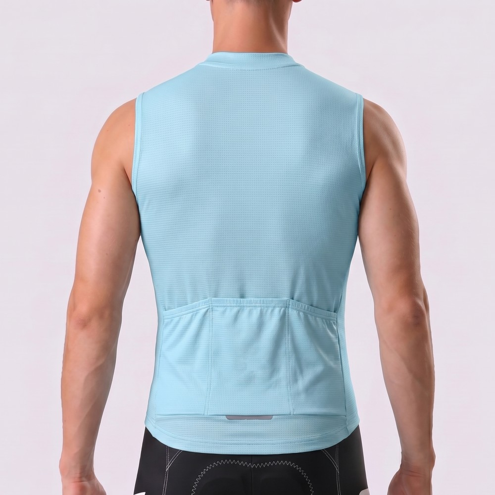 Glacier Blue Sleeveless Cycling Jersey