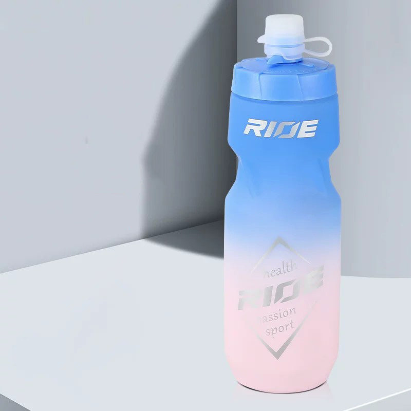 Aesthetic Gradient Bike Squeeze Water Bottle
