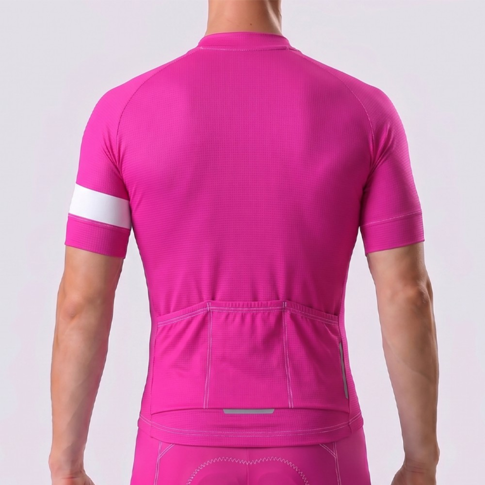Rose Red Short Sleeves Cycling Jersey