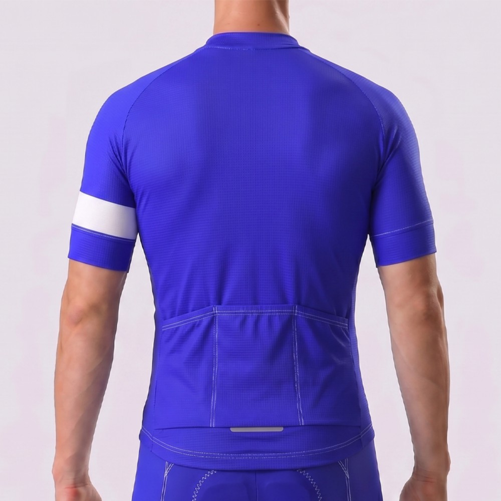 Dark Blue Short Sleeves Cycling Jersey