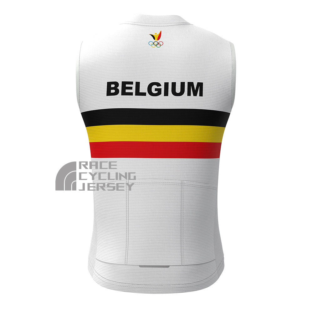 Belgium Galou Fleece Sleeveless Cycling Jersey