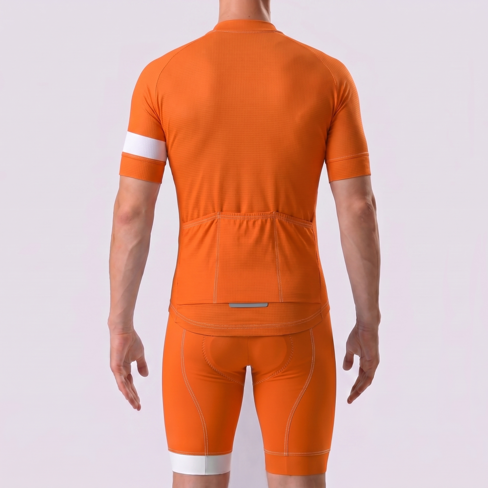 Macarons Orange Short Sleeves Cycling Kits