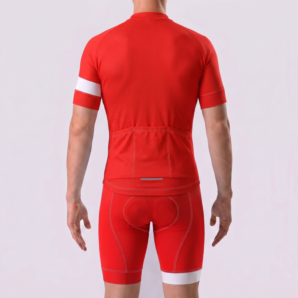 Red Short Sleeves Cycling Kits