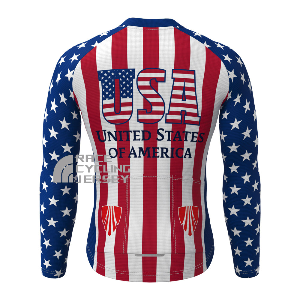 UNITED STATE OF AMERICA Fleece Long Cycling Jersey