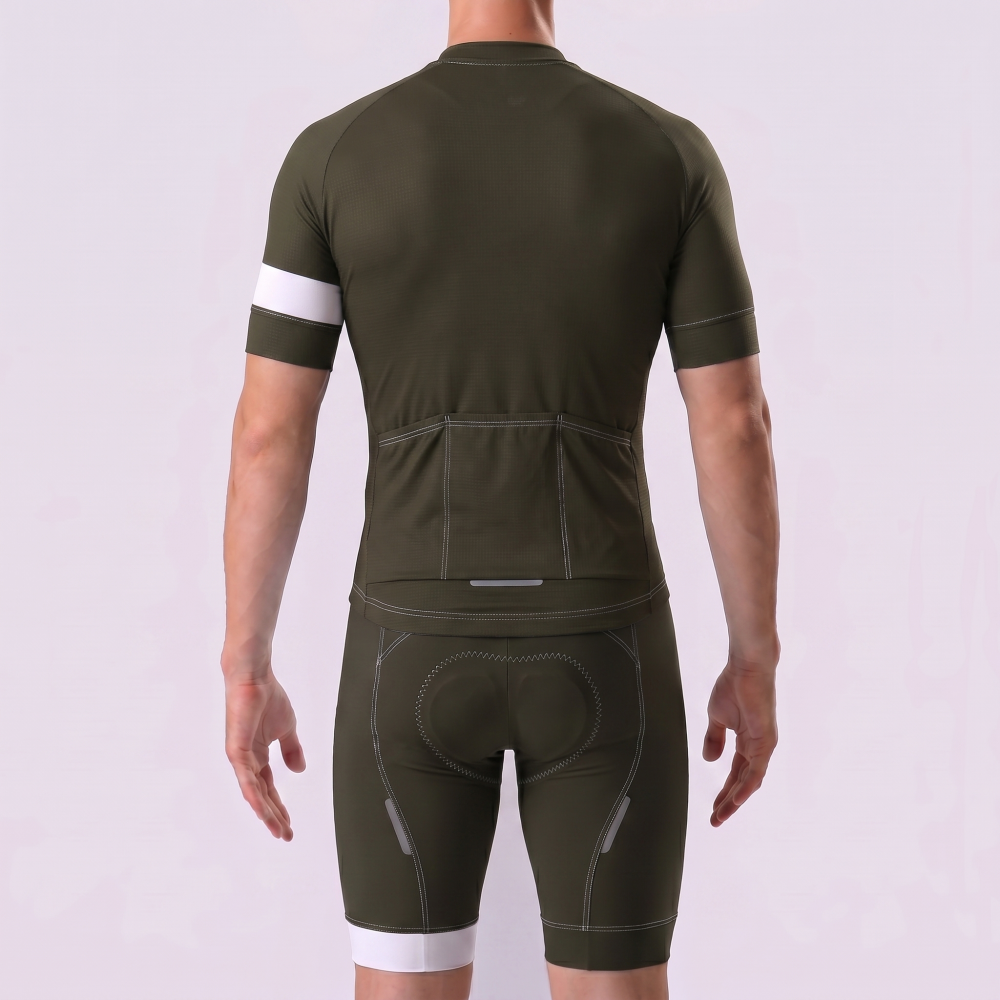 Army Green Short Sleeves Cycling Kits