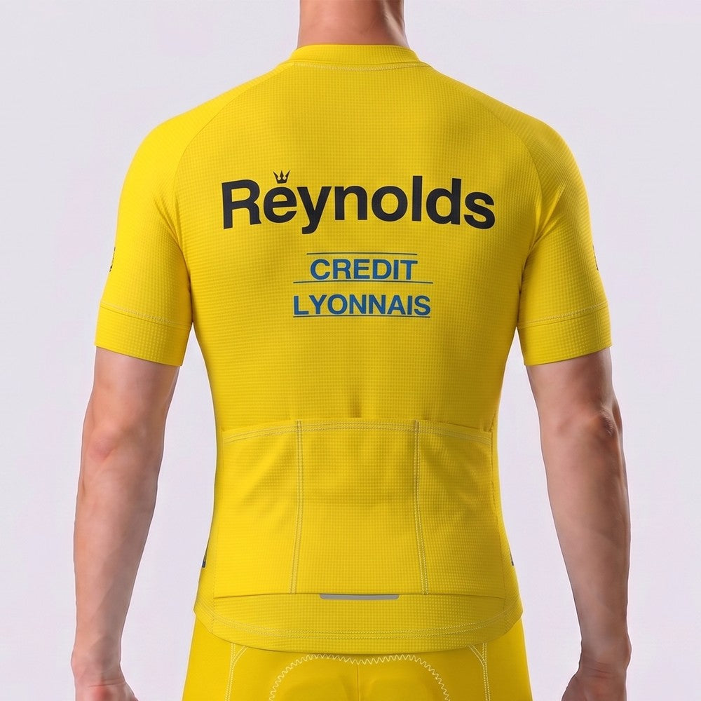 1988 Reynolds Yellow Short Sleeves Cycling Jersey