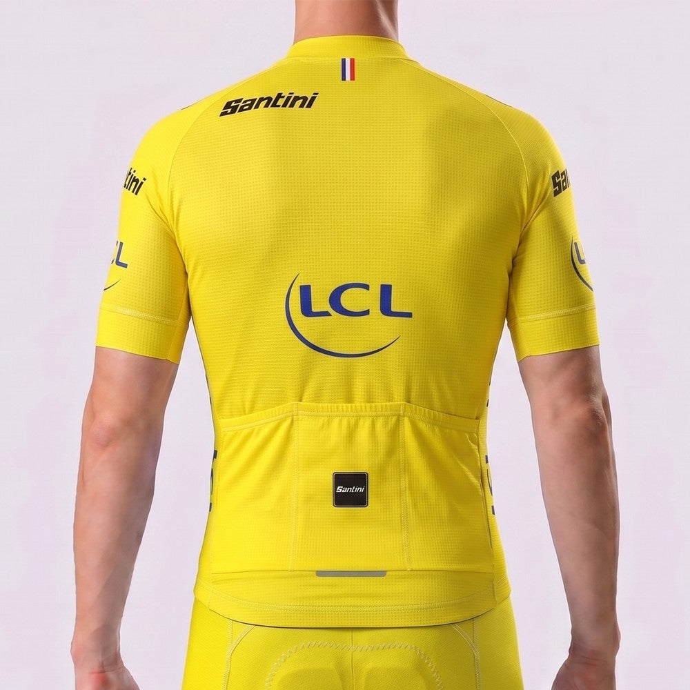 Tour de France Yellow Short Sleeves Cycling Jersey