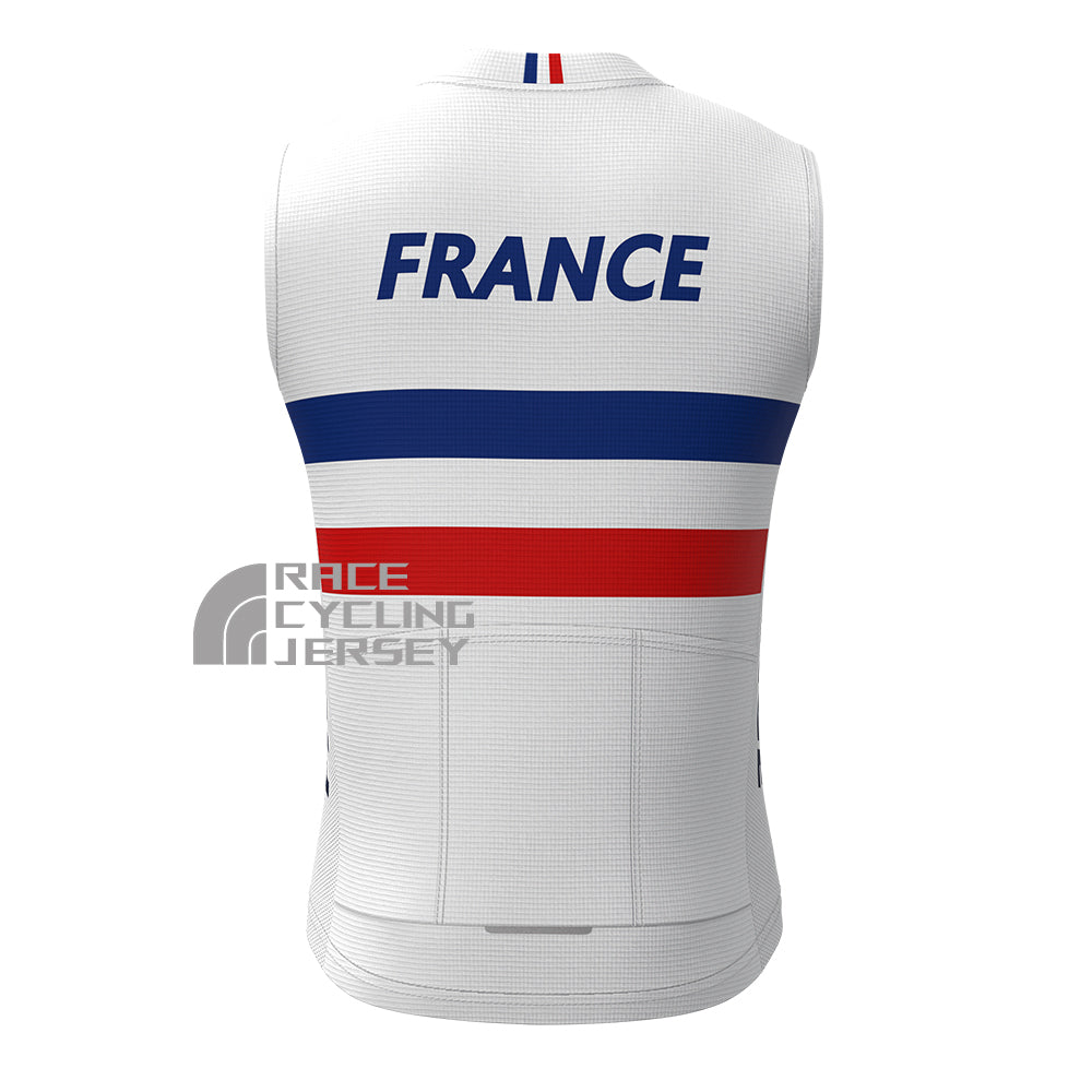 France CIC Fleece Sleeveless Cycling Jersey