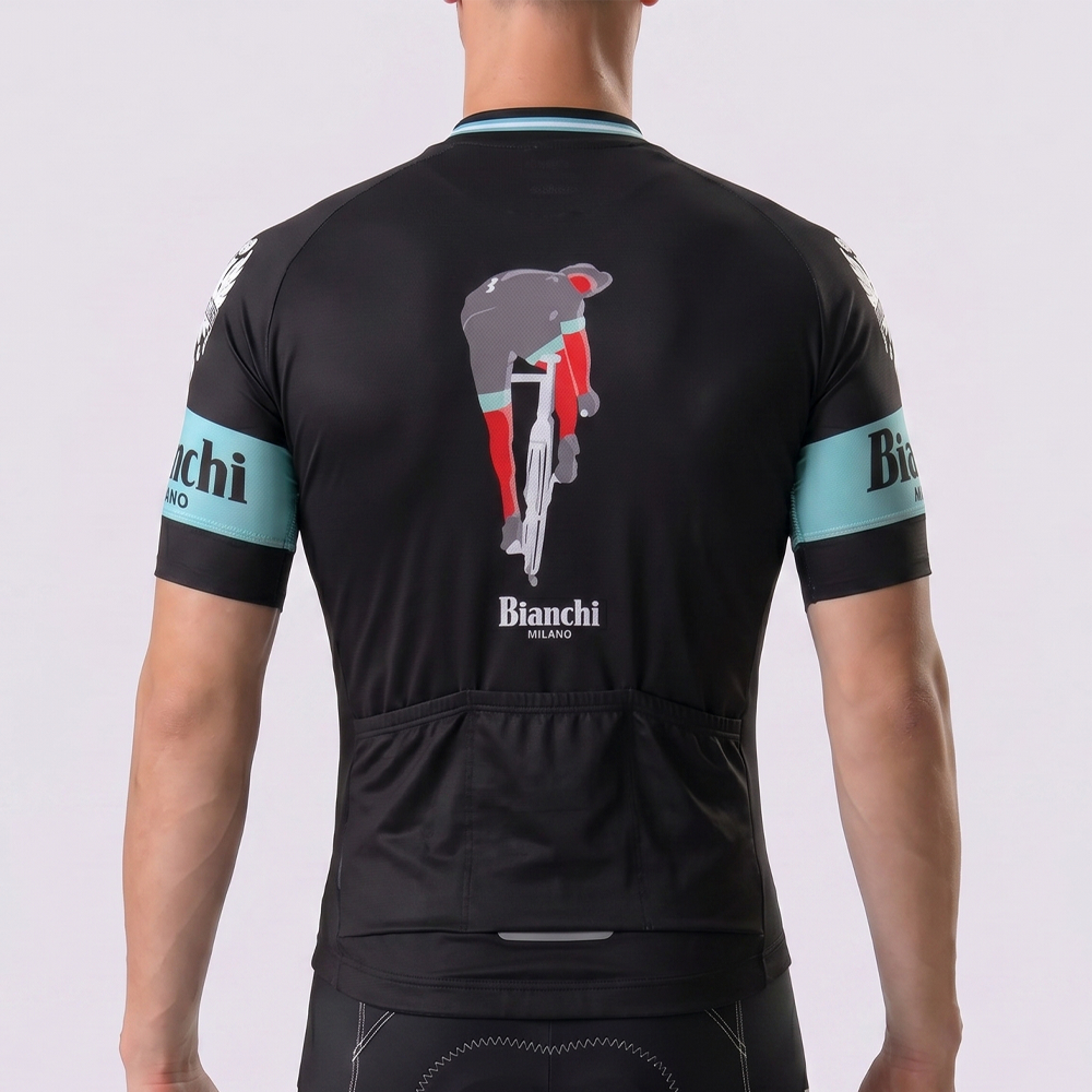 Rider Bianchi Short Sleeves Cycling Jersey