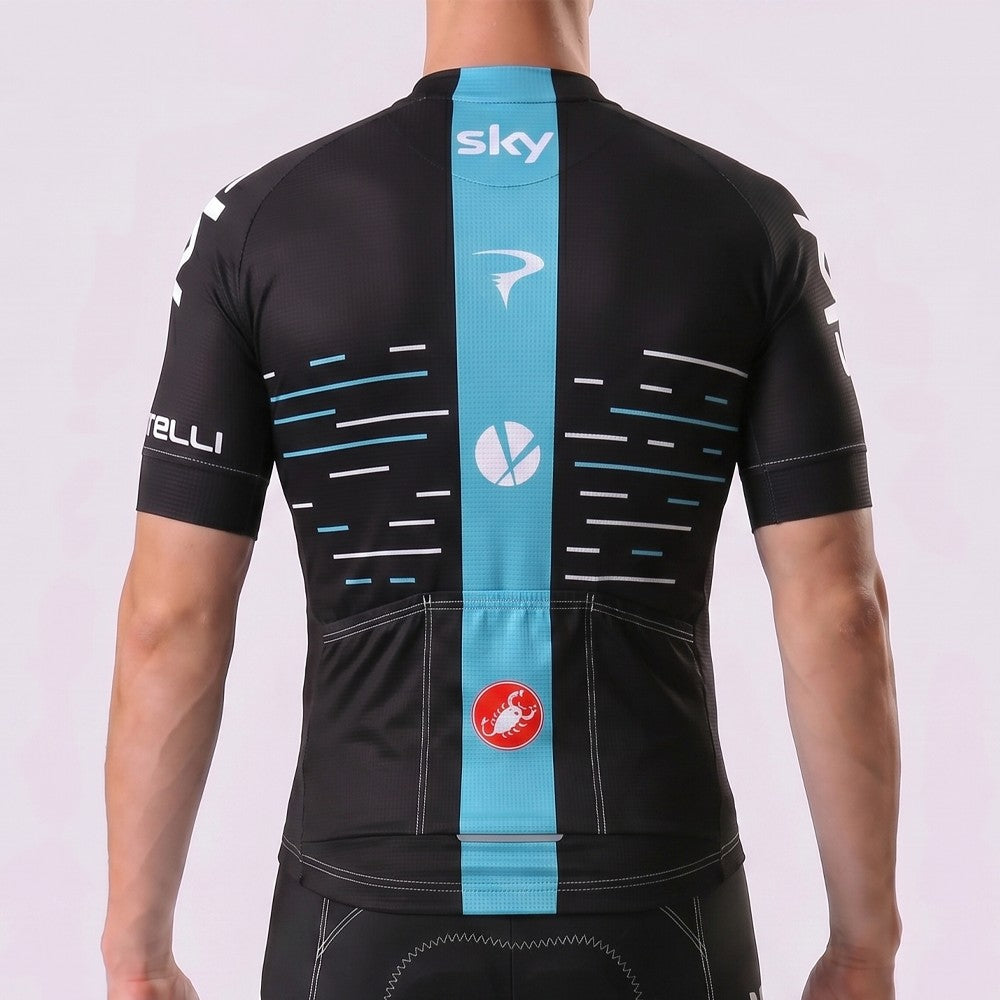 2017 Sky Castelli Short Sleeves Cycling Jersey