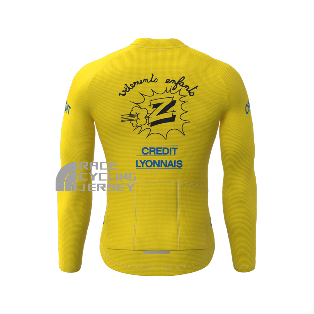 1990 Z Yellow Fleece Long Cycling Jersey