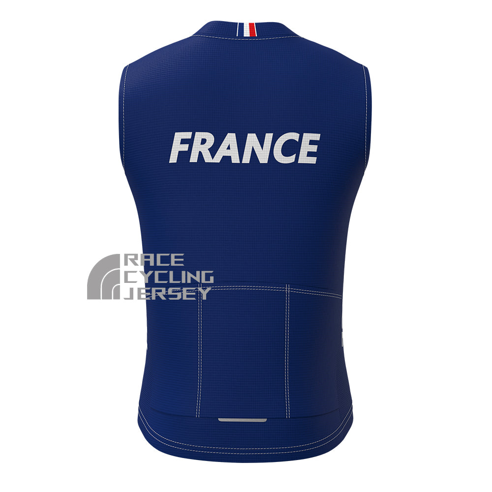 2025 France Fleece Sleeveless Cycling Jersey