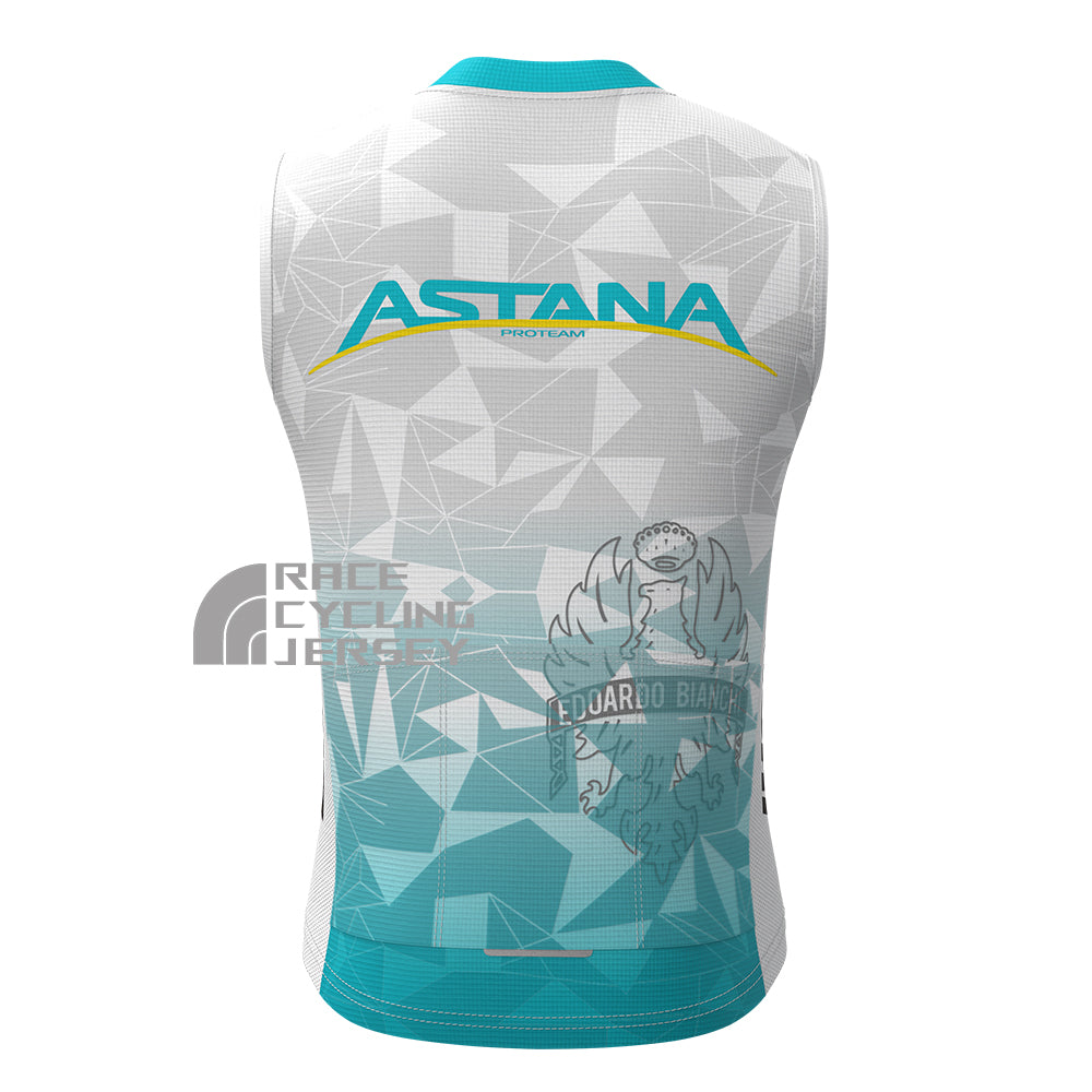Stripes Bianchi Fleece Sleeveless Cycling Jersey