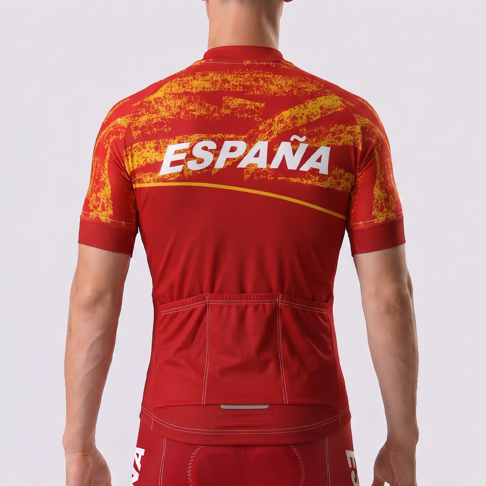 ESPANA Red Short Sleeves Cycling Jersey