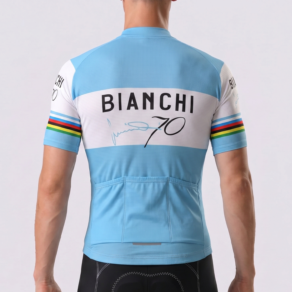 70 Bianchi Short Sleeves Cycling Jersey