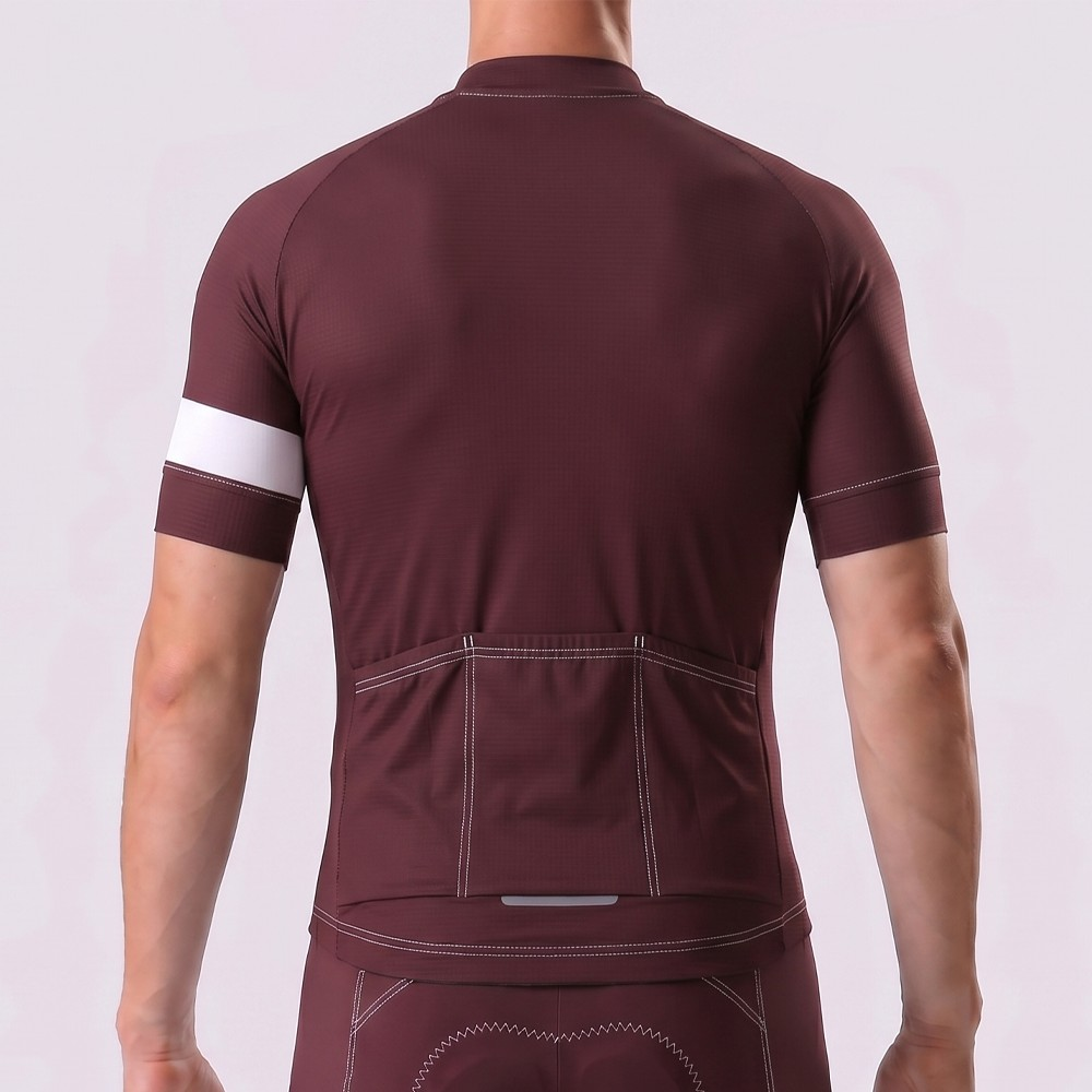 Dark Coffee Color  Short Sleeves Cycling Jersey