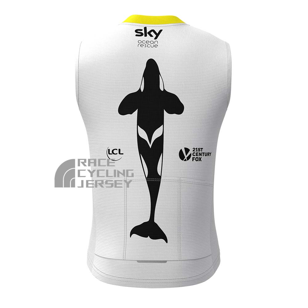 Sky Ocean Rescue Fleece Sleeveless Cycling Jersey