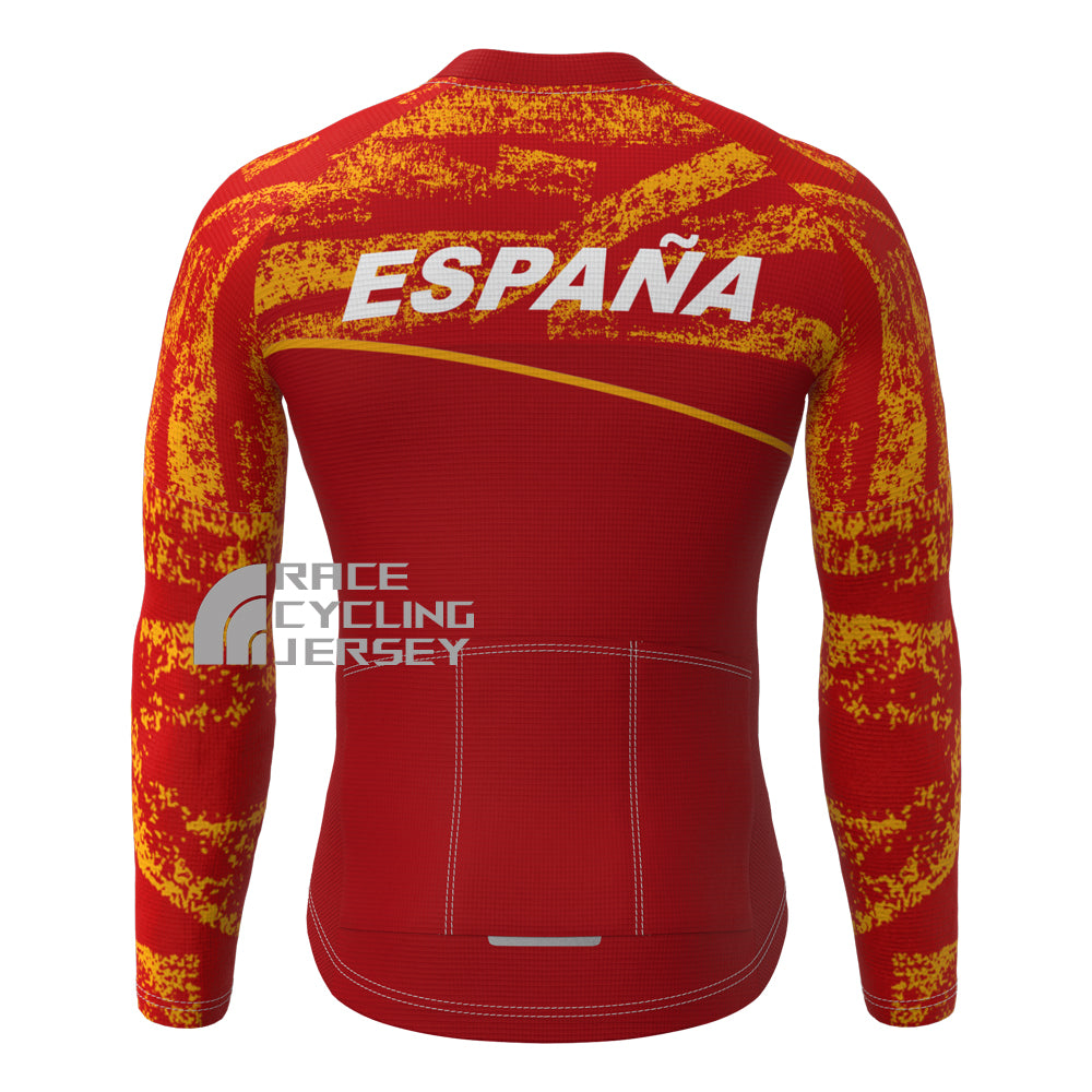 ESPANA Red Fleece Long Cycling Jersey