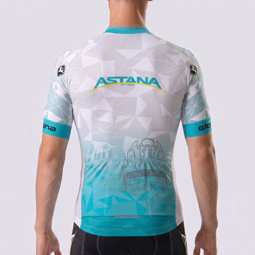 Stripes Bianchi Short Sleeves Cycling Jersey