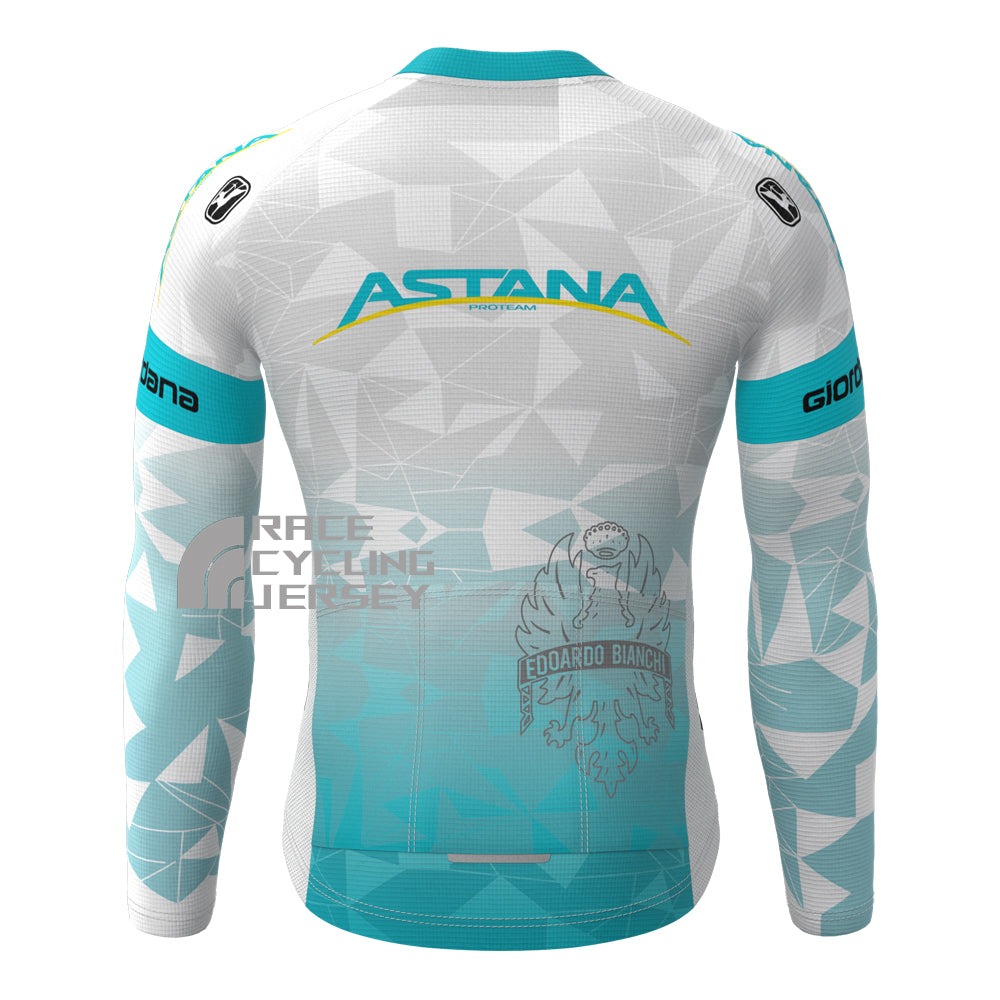 Stripes Bianchi Fleece Long Cycling Jersey