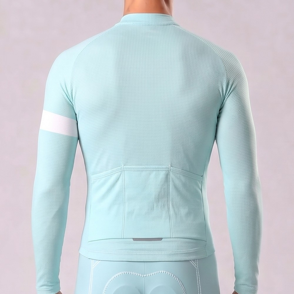 Glacier Blue Long Sleeves Cycling Jersey