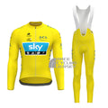 2015 Sky Yellow Long Sleeves Cycling Kits