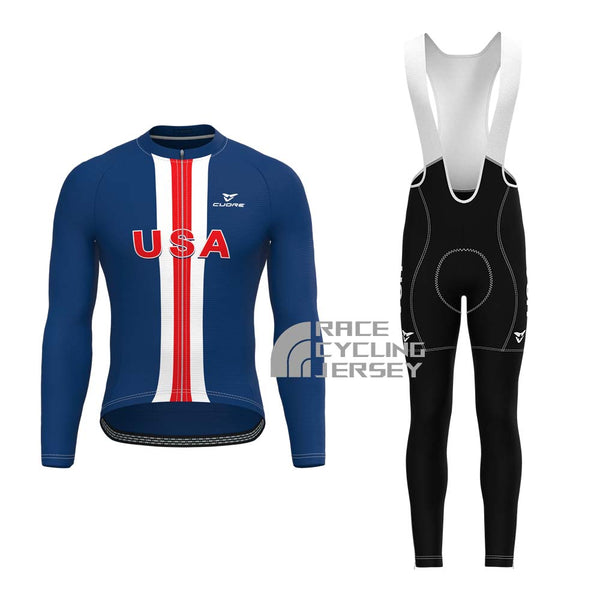 USA Long Sleeves Cycling Kits
